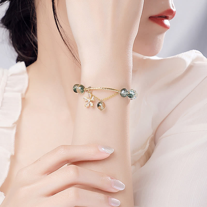 Nimara Ritual Green Phantom Crystal Confidence Charm Bracelet