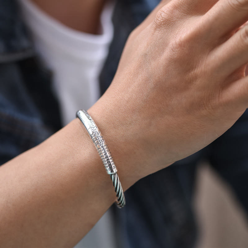 Reaching Spiritual Enlightenment Tibetan Om Mani Padme Hum Lotus Bracelet