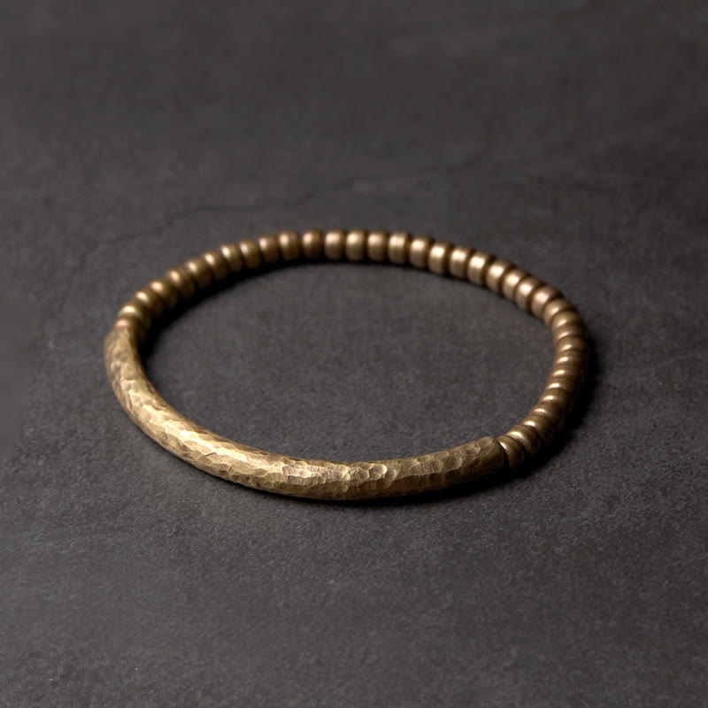 Nimara Ritual Simple Design Copper Brass Bead Luck Wealth Bracelet