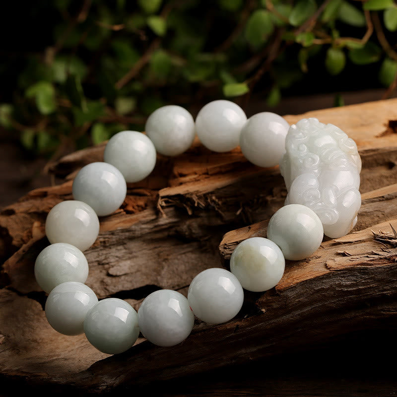 Nimara Ritual Fengshui Wealth Prosperity Jade PiXiu Luck Bracelet