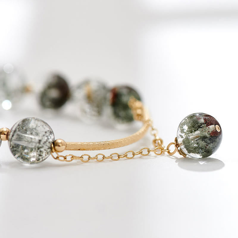 Nimara Ritual Green Phantom Crystal Confidence Charm Bracelet