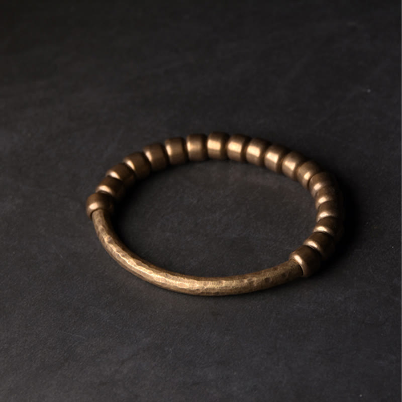 Nimara Ritual Simple Design Copper Brass Bead Luck Wealth Bracelet