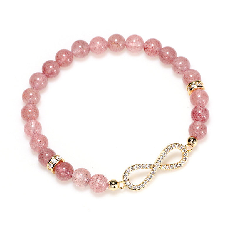Nimara Ritual Natural Strawberry Quartz Positivity Healing Bracelet