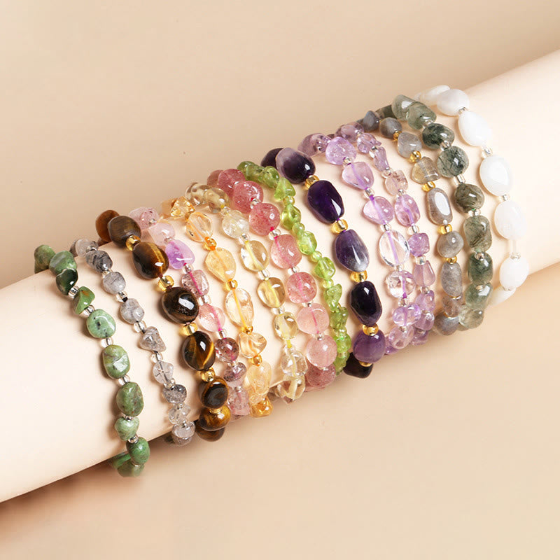 Nimara Ritual Natural Irregular Shape Stone Crystal Meditation Balance Bracelet