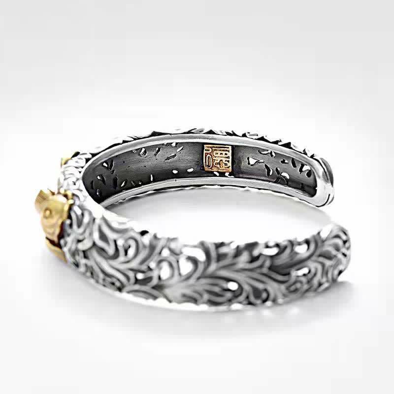 Nimara Ritual Koi Fish Grass Pattern Prosperity Wealth Bracelet Bangle