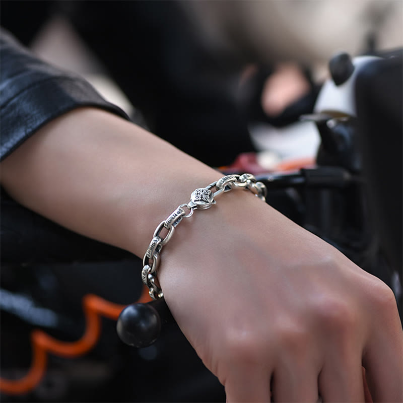 Nimara Ritual Om Mani Padme Hum Double Dorje Copper Engraved Wisdom Bracelet