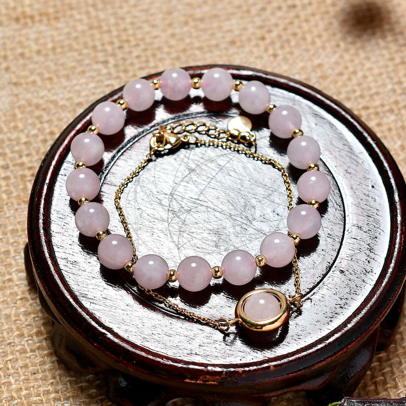 Nimara Ritual Sun Stone Strawberry Quartz Crystal Positive Bracelet