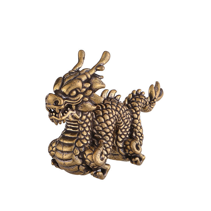 Nimara Ritual Year Of The Dragon Small Auspicious Brass Dragon Luck Success Home Decoration