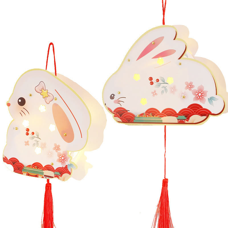 Nimara Ritual DIY Good Luck Cute Rabbit Paper Lantern Lamp Mid-Autumn Festival Lantern Decoration