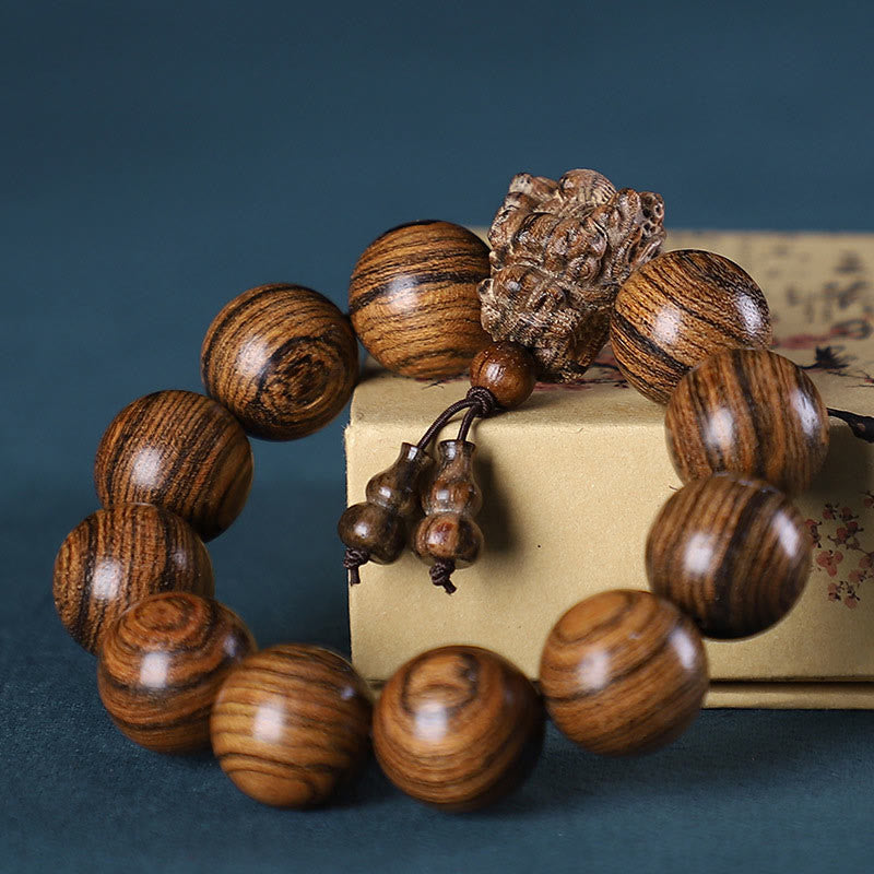 Maintain Healing Energy Rosewood Dragon Carved Protection Bracelet