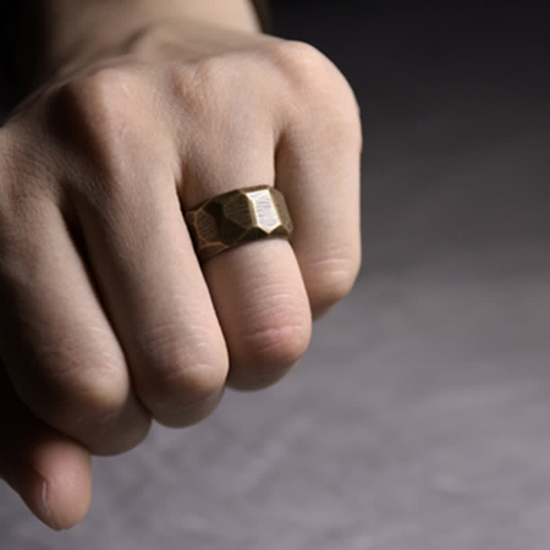 Nimara Ritual Tibetan Simple Design Copper Wealth Ring
