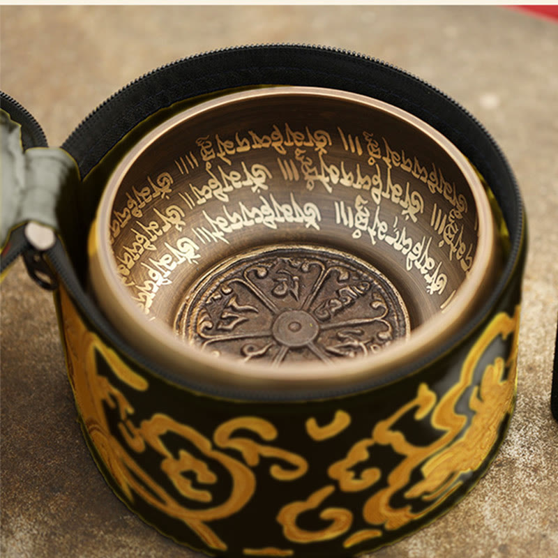 Nimara Ritual Tibetan Meditation Sound Bowl Handcrafted for Healing and Mindfulness Singing Bowl Set