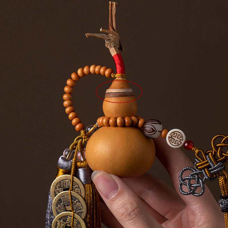 Nimara Ritual Feng Shui Coins Gourd Chinese Knot Lucky Coins Five Emperor Money Wealth Tassels Decoration