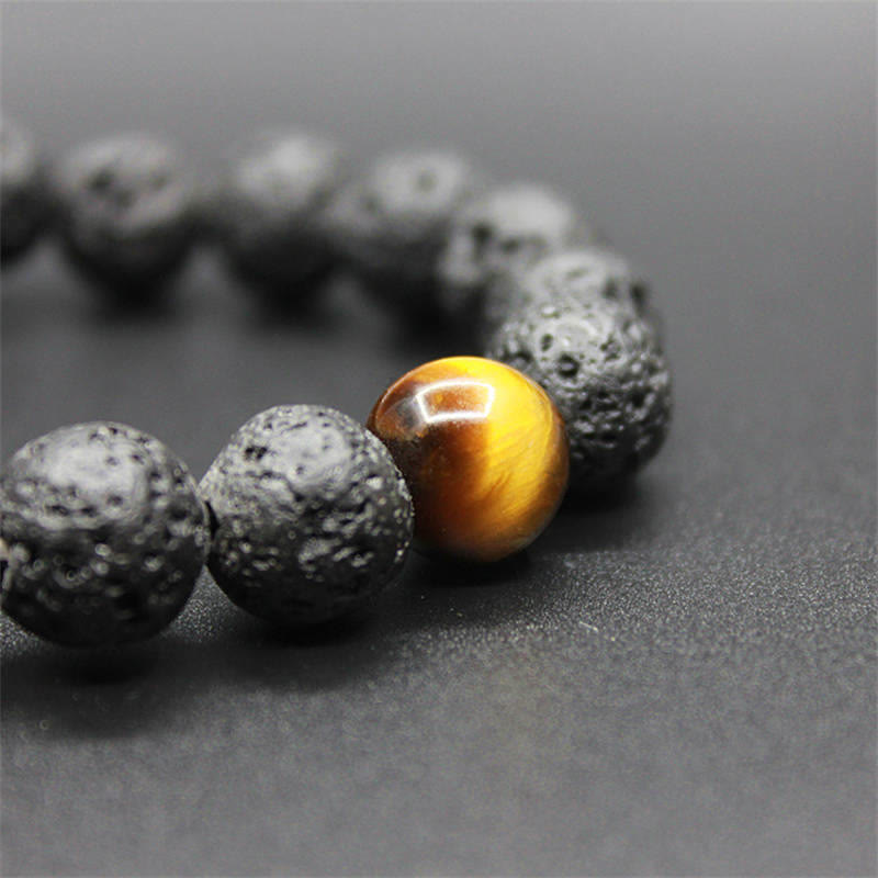Nimara Ritual Lava Rock Tiger Eye Stone Peace Healing Bracelet