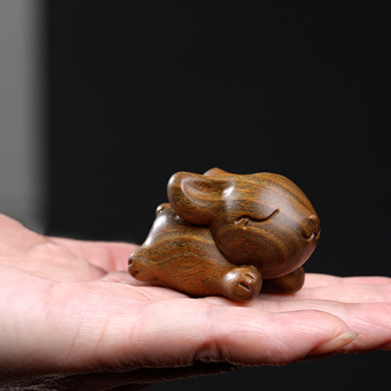 Nimara Ritual Green Sandalwood Small Mini Cute Rabbit Bunny Peace Decorations
