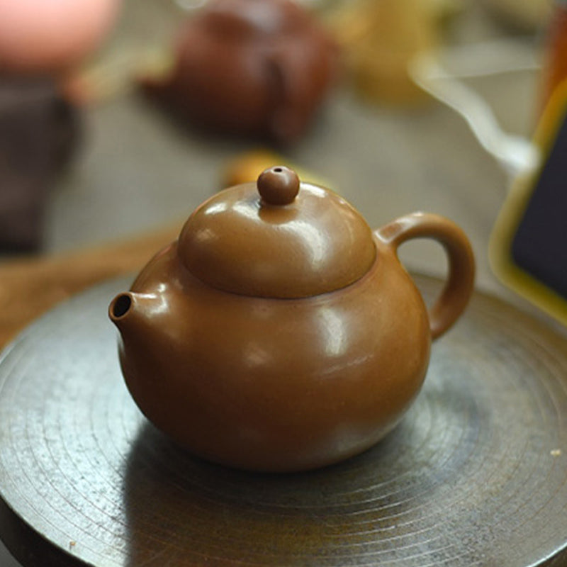 Nimara Ritual Yixing All Handmade Wen Dan Brown Purple Clay Kung Fu Teapot