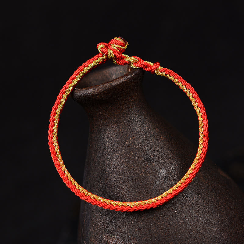 Nimara Ritual Two-Color Rope Handcrafted Eight Thread Peace Knot Bracelet