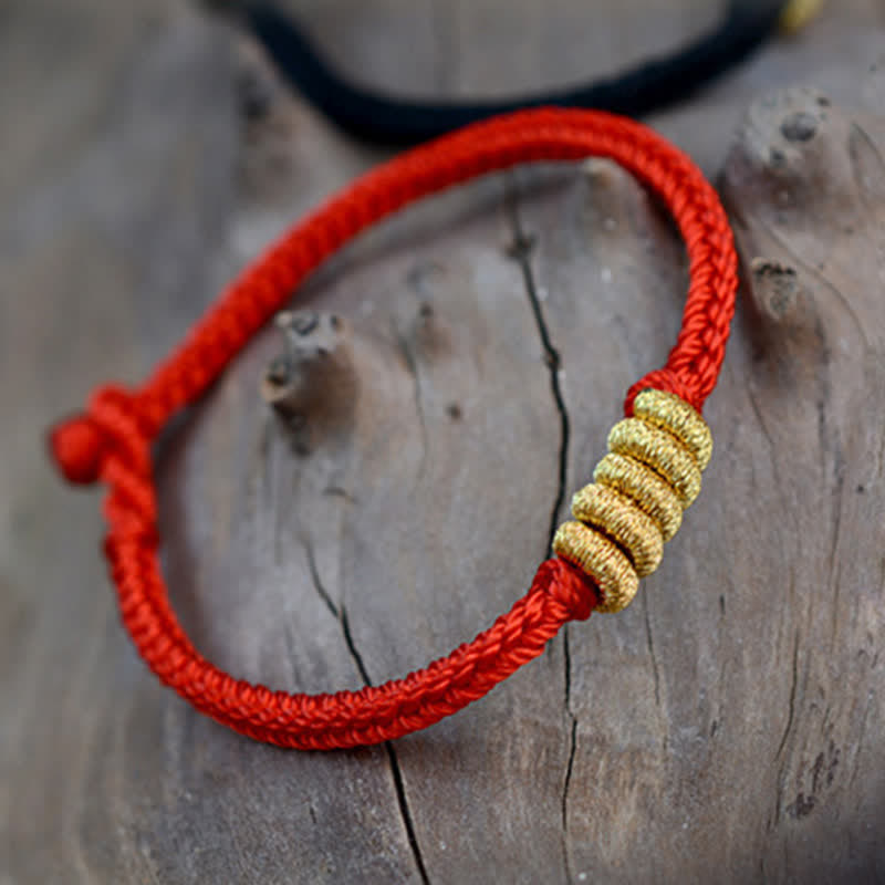 Nimara Ritual Handmade Simple Design Chinese Knotting Luck Strength Braid String Bracelet