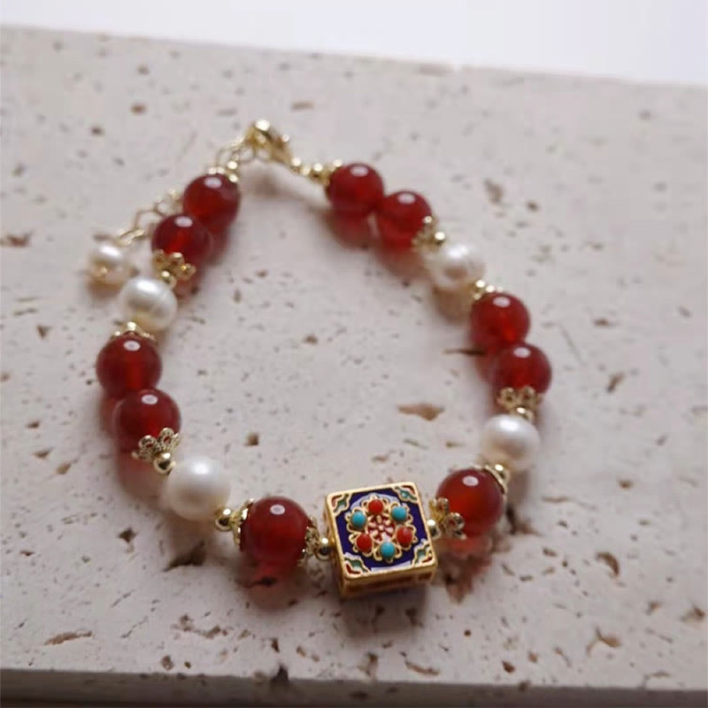 Nimara Ritual Red Agate Pearl Confidence Self-acceptance Bracelet