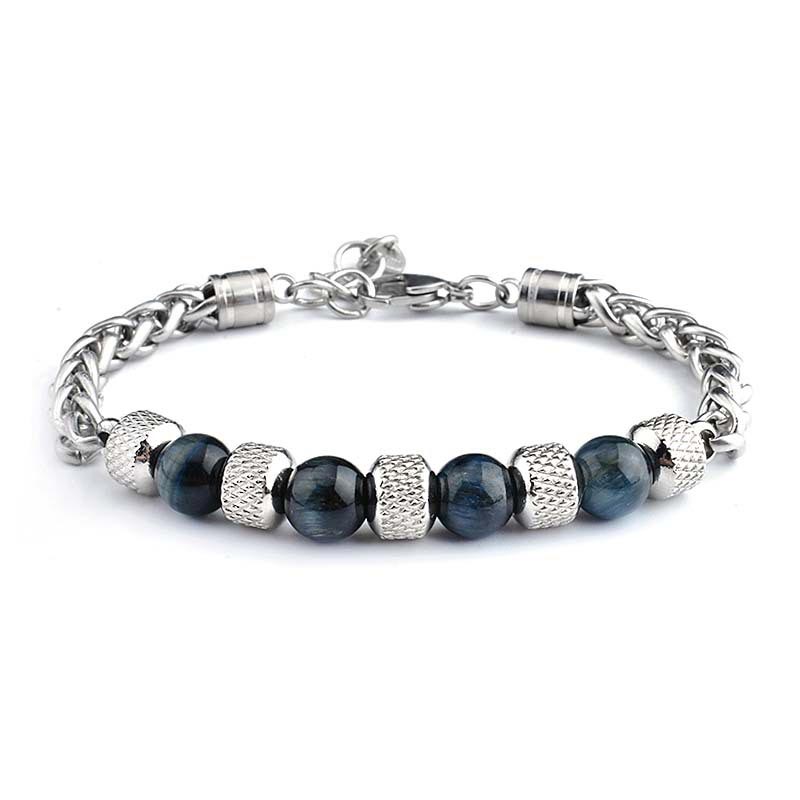 Nimara Ritual Black Onyx Tiger Eye Bead Courage Bracelet
