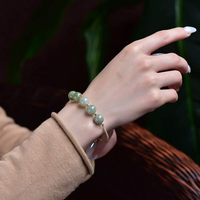 Nimara Ritual Jade Abundance Luck Blessing Bracelet Bangle