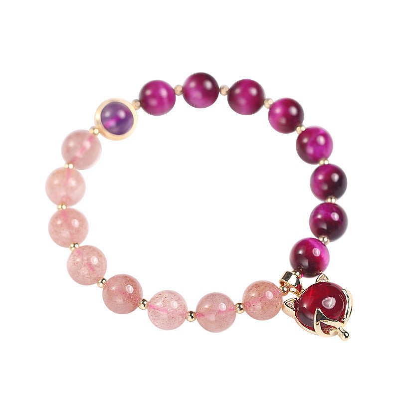 Nimara Ritual Natural Strawberry Quartz Pixiu Love Bracelet