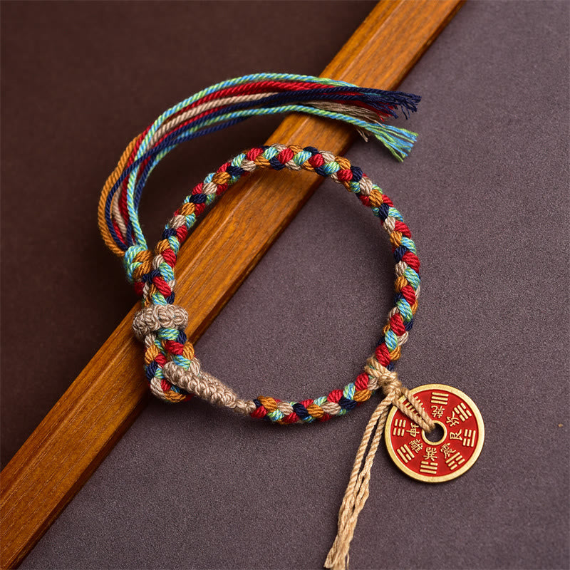 Nimara Ritual Handmade Bagua Harmony Multicolored Rope Bracelet