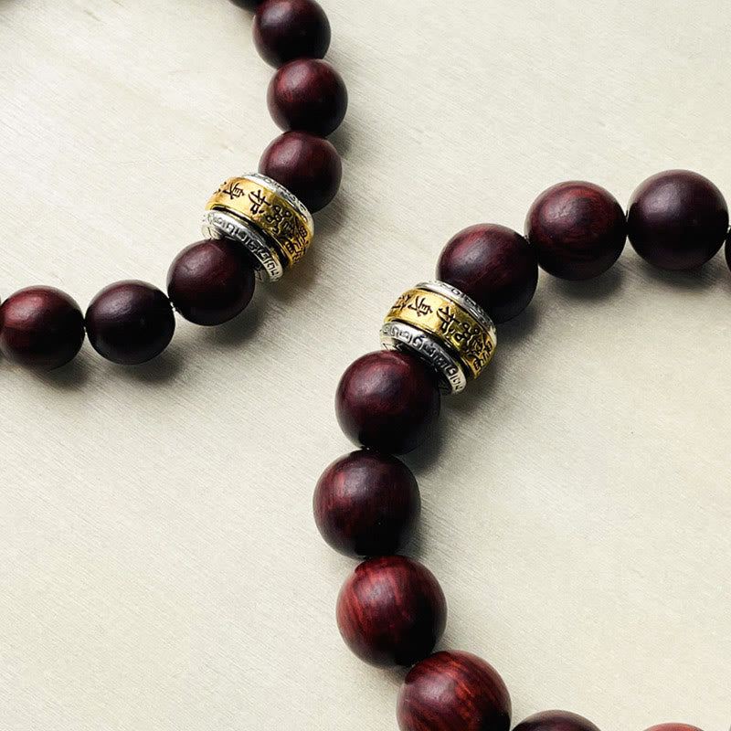 Nimara Ritual Small Leaf Red Sandalwood Amulet Protection Bracelet