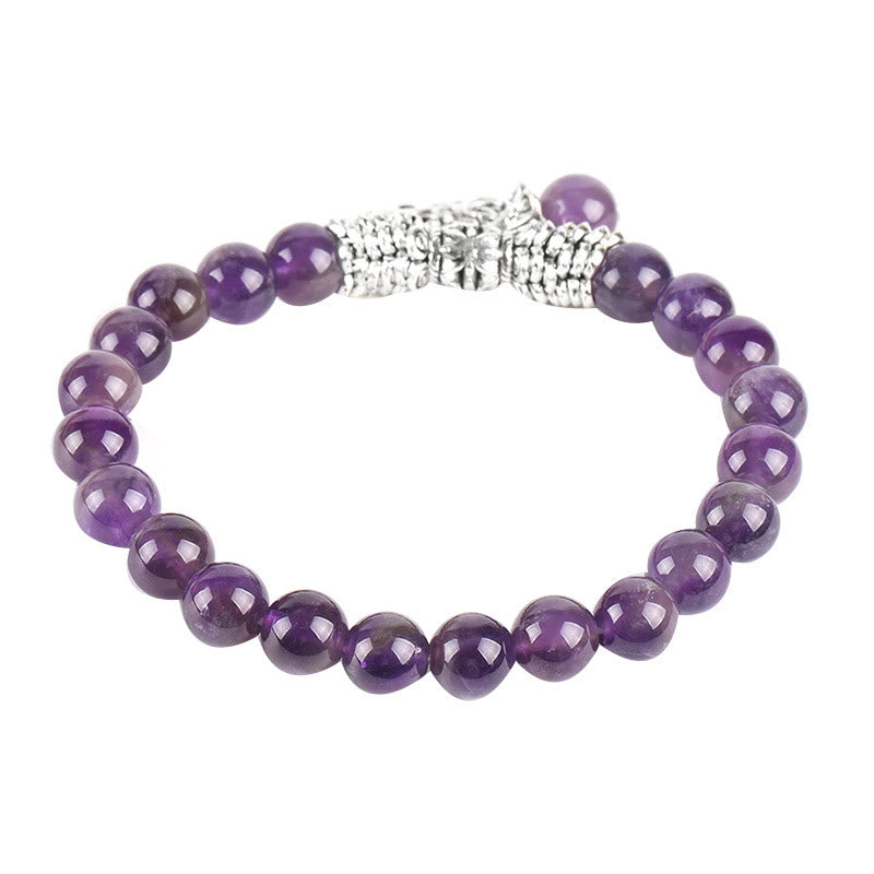Nimara Ritual Natural Gemstone Tree of Life Lucky Charm Stretch Bracelet