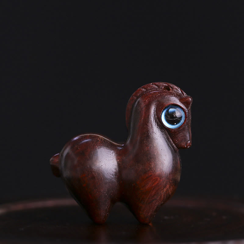 Nimara Ritual Small Leaf Red Sandalwood Green Sandalwood Lucky Mini Horse Protection Decoration