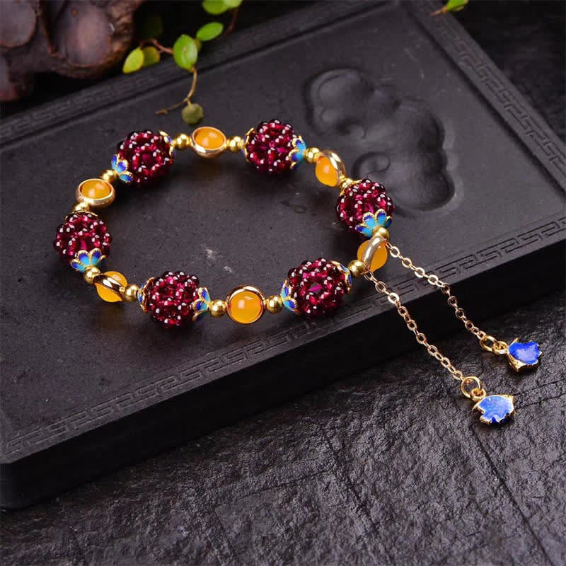 Nimara Ritual Tibetan Garnet Calm Bracelet