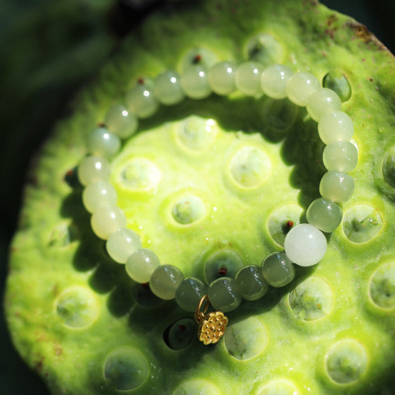 Nimara Ritual Jade Lotus Abundance Adjustable Bracelet
