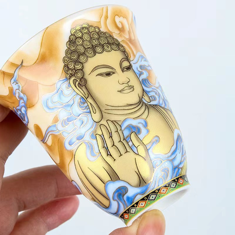 Nimara Ritual Dunhuang Color Flying Apsaras Teacup Kung Fu Tea Cup