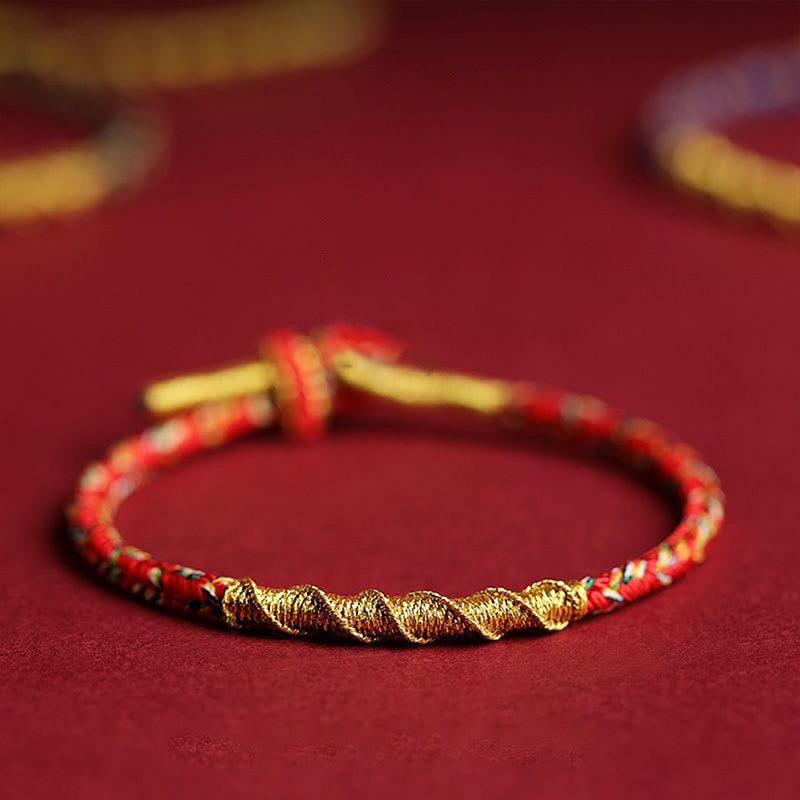 Nimara Ritual Handmade Chinese Zodiac Natal Buddha Protection Strength Braided String Bracelet