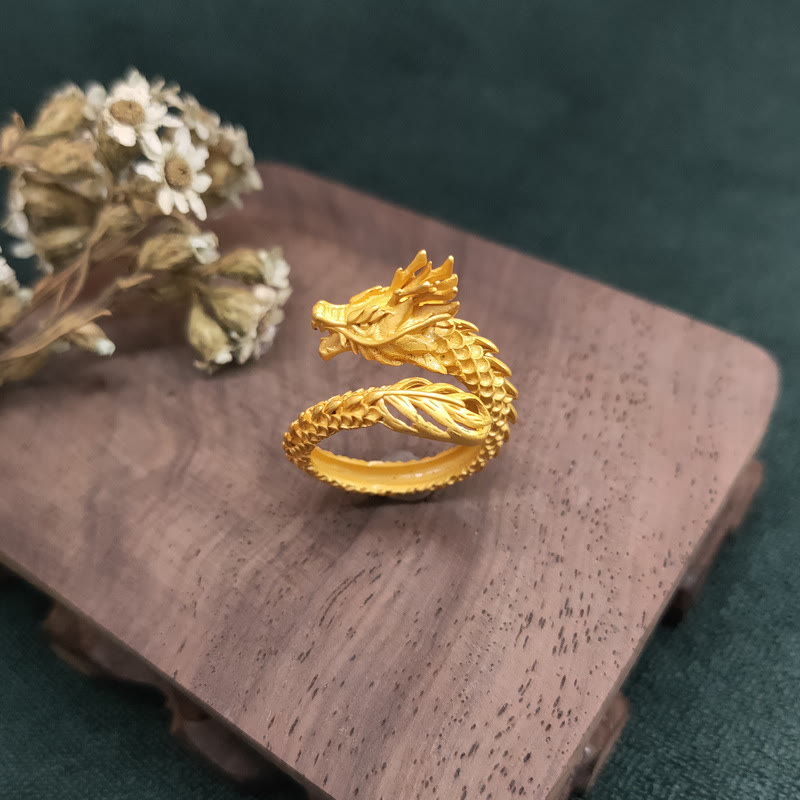 Protection Dragon Strength Adjustable Copper Ring