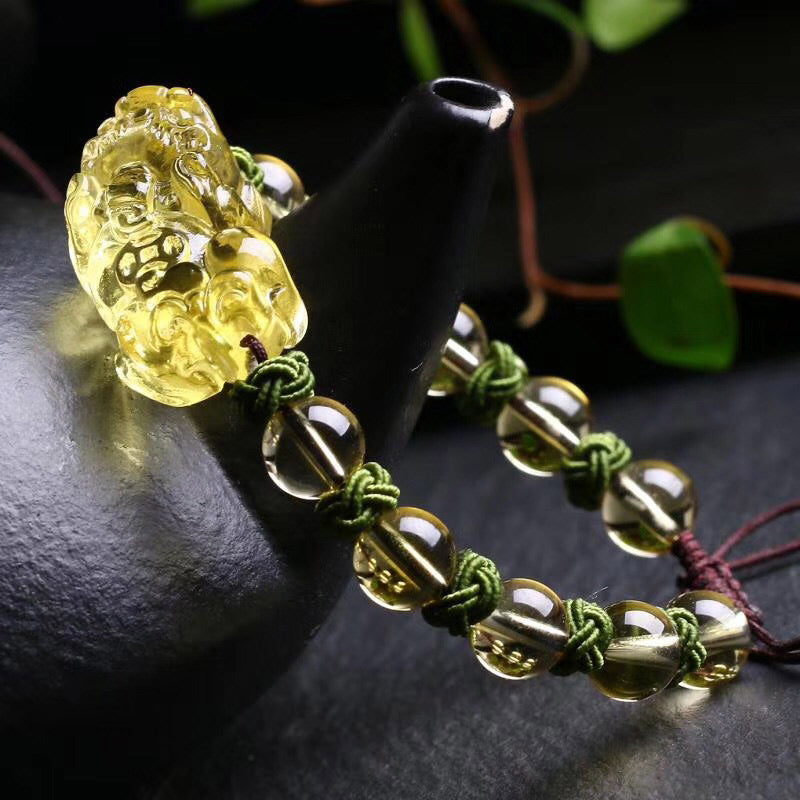 Nimara Ritual Natural Citrine Pixiu Wealth Protection Bracelet
