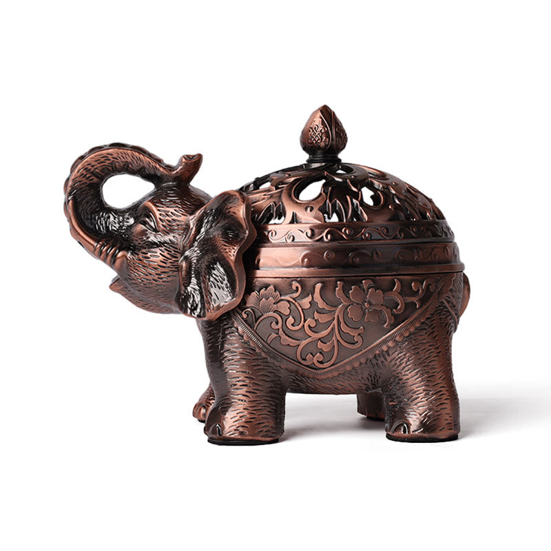 Nimara Ritual Elephant Alloy Incense Holder Home Decoration Incense Burner