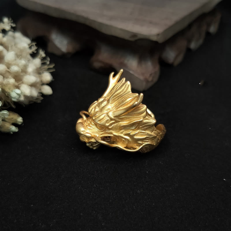 Nimara Ritual Golden Dragon Luck Protection Ring