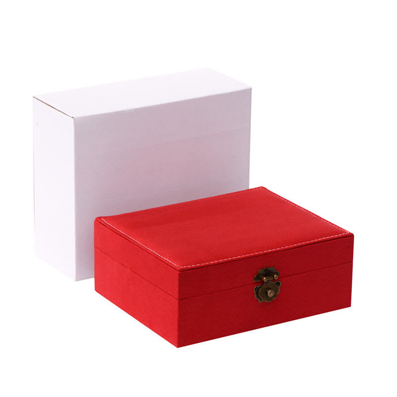 Nimara Ritual Simple Design Jewelry Box Organizer Two-Layer Jewelry Storage Box Flannel Box With Lock