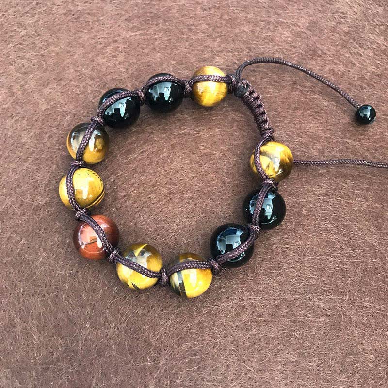 Nimara Ritual Lava Rock Tiger Eye Stone Support Healing String Bracelet