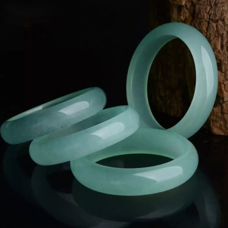 Nimara Ritual Natural Jade Luck Healing Prosperity Bangle Bracelet