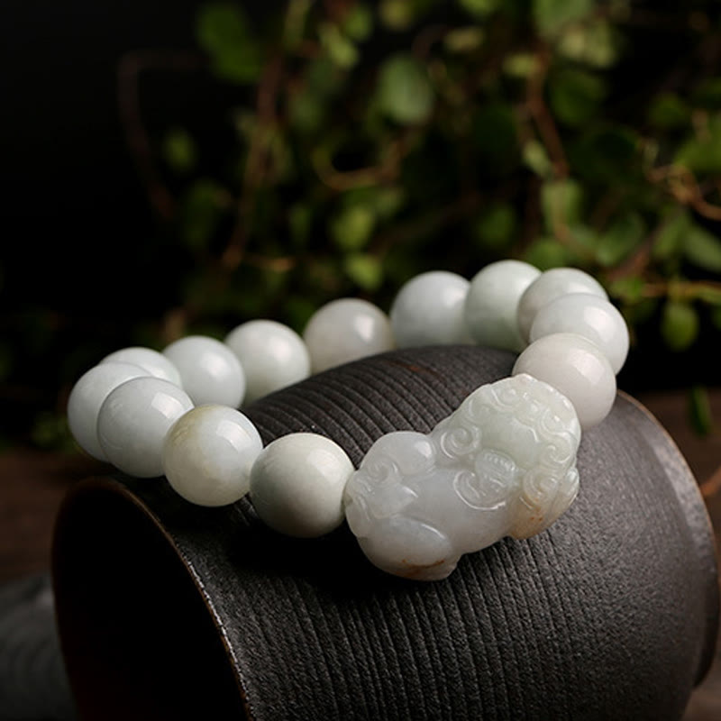 Nimara Ritual Fengshui Wealth Prosperity Jade PiXiu Luck Bracelet