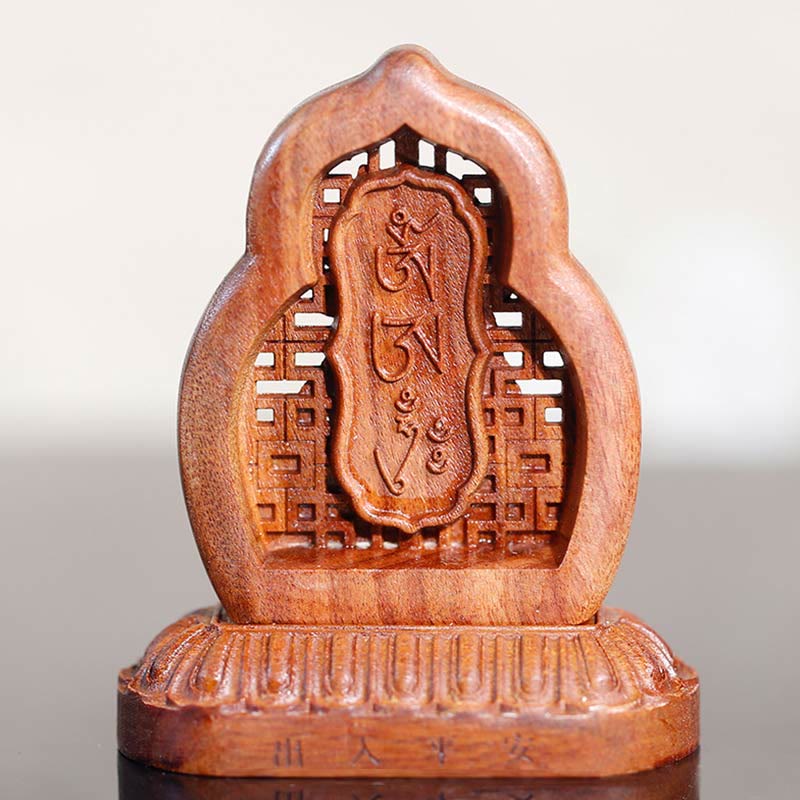 Nimara Ritual Guru Rinpoche Buddha Padmasambhavan Serenity Wood Engraved Statue Figurine Decoration