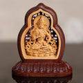 Nimara Ritual Vajrasattva Buddha Wood Engraved Compassion Statue Figurine Decoration