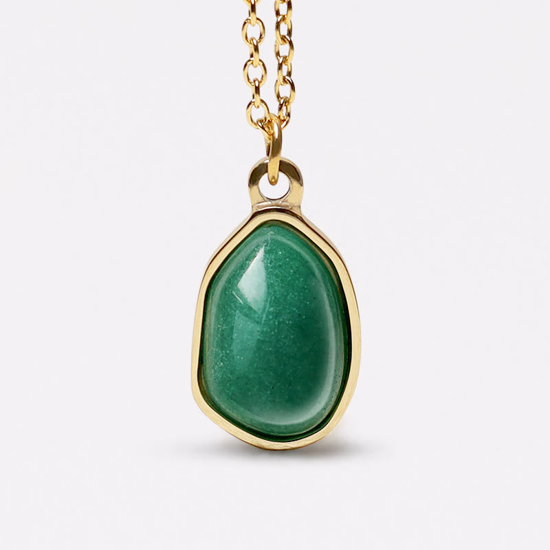 Nimara Ritual Natural Green Aventurine Amethyst Rose Quartz Blessing Necklace Pendant