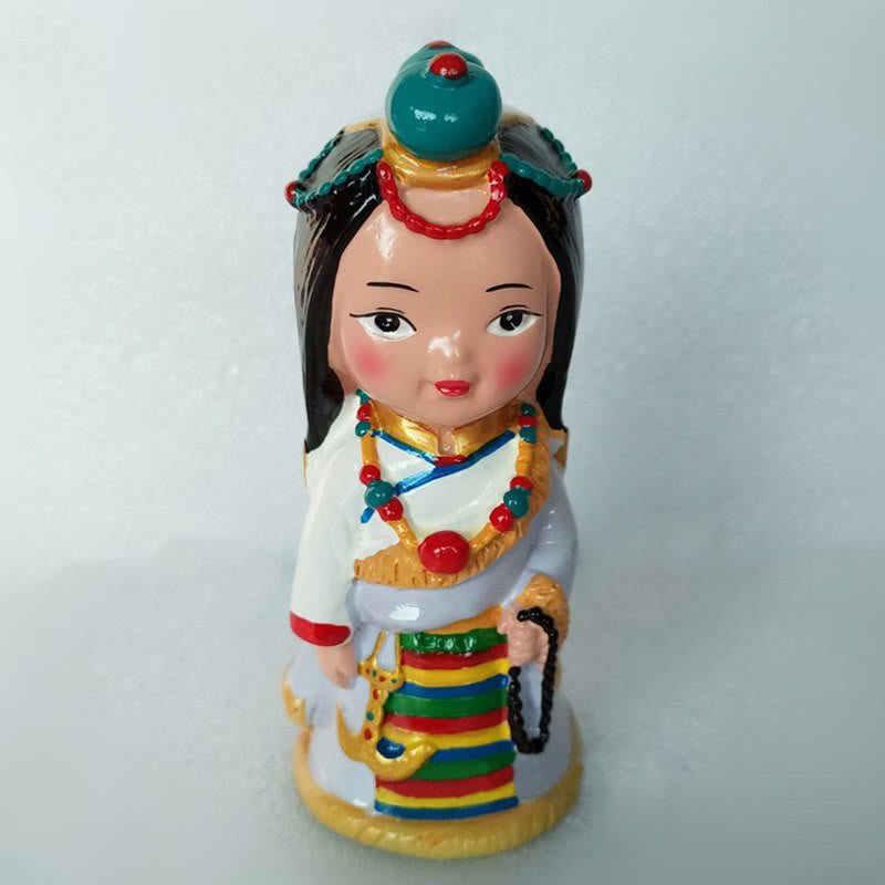 Nimara Ritual Hand Painted Tibetan Figures Creative Home Office Car Decoration Ornament