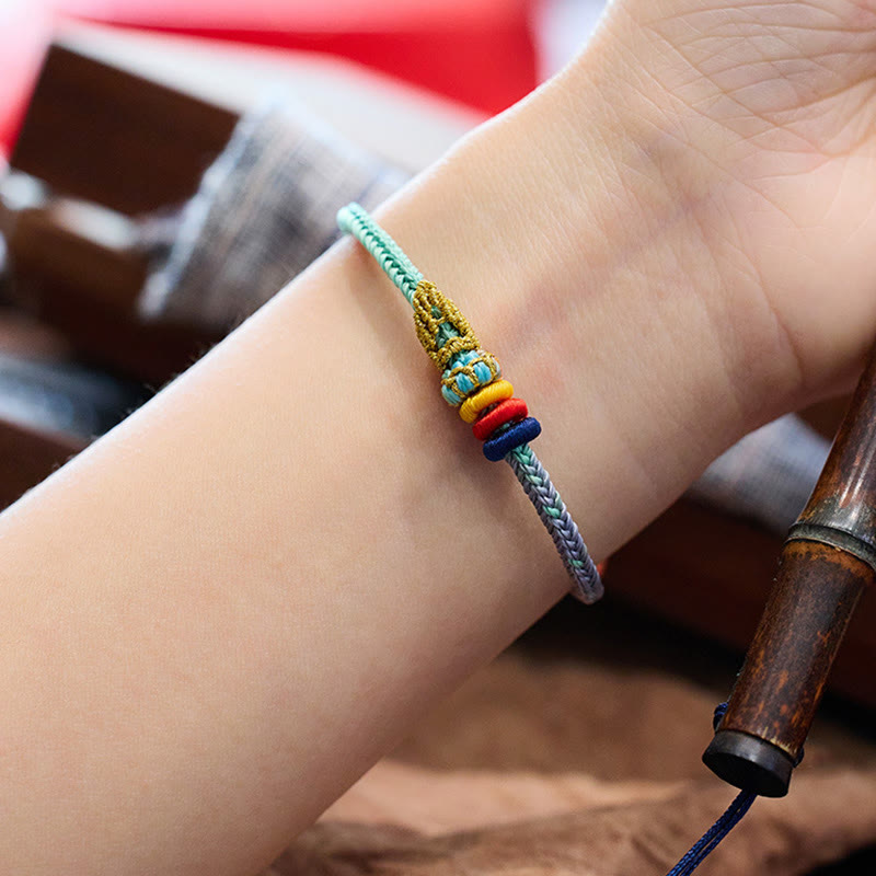 Nimara Ritual Colorful Rope Eight Thread Peace Knot Luck Handmade Bracelet