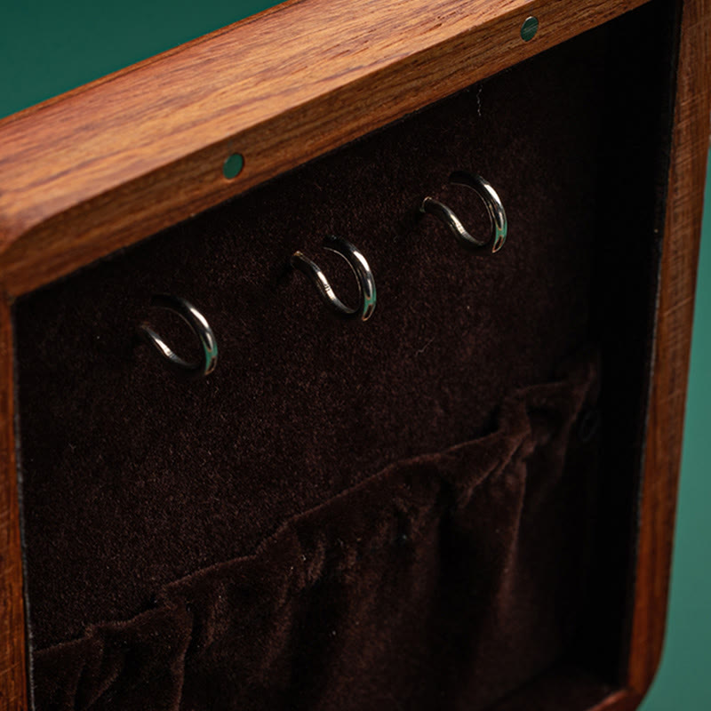 Nimara Ritual Antique Flower Leaf Handmade Rosewood Jewelry Storage Box Wooden Gift Organizer Box