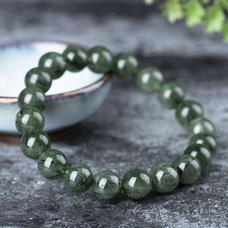 Nimara Ritual Natural Green Crystal Blessing Wealth Bracelet