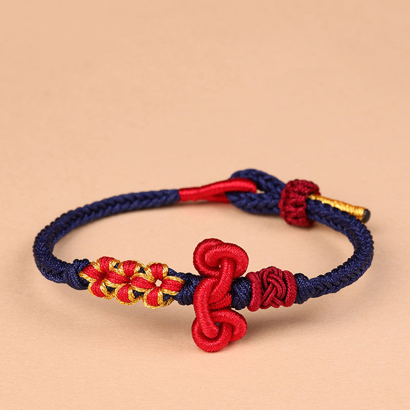 Nimara Ritual Handmade Wenchang Knot Luck Strength Braided Rope Bracelet
